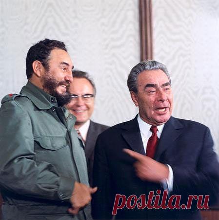 Фидель Кастро и Л.Брежнев