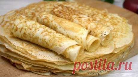 Что-то НОВЕНЬКОЕ! Необычные Блины 🥞 4 Стакана. Все смешали и на сковороду!