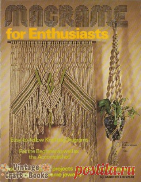 Macrame for enthusiasts Vintage Pattern Book Hanging Chair Plant Hanger Wall New | eBay