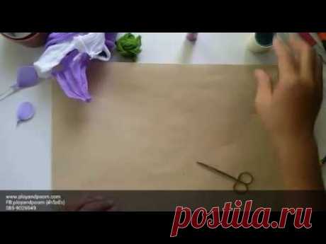 How to make nylon flower (vanda orchid) by FB:ployandpoom(ผ้าใยบัว)