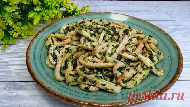 НЕЖНАЯ и АРОМАТНАЯ закуска! Маринованные Кальмары! Улетают в миг!