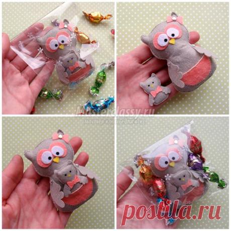Совушка с совенком из фетра. Мастер-класс с пошаговыми фото