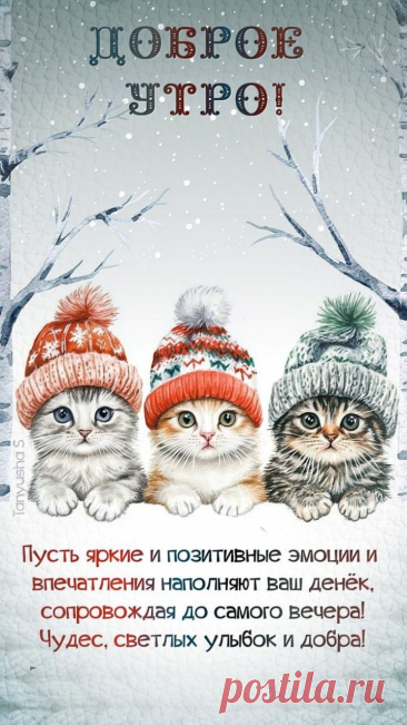С зимним утром ранним! Пусть оно будет добрым и приятным! Желаю все утро улыбаться и видеть таких же улыбчивых оптимистов вокруг. доброе утро зимние открытки