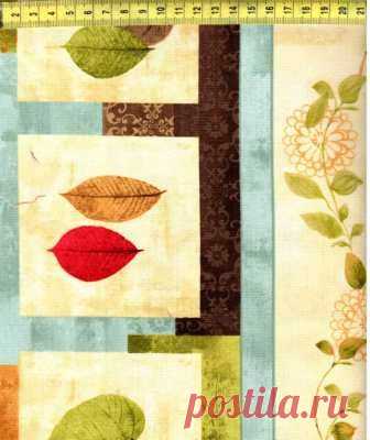 Широкие полосы с листьями 1810-124W - Листопад <- WILMINGTON PRINTS <- Ткани - Каталог | StitchCraft