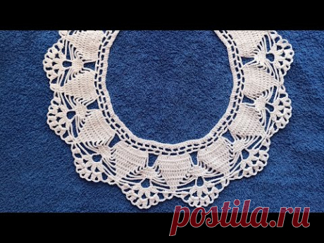 Ажурный воротничок крючком ч.1.