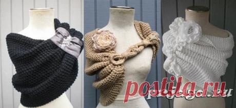Женское пончо и болеро спицами или крючком