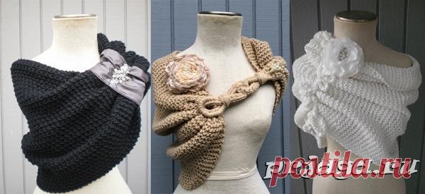 Женское пончо и болеро спицами или крючком