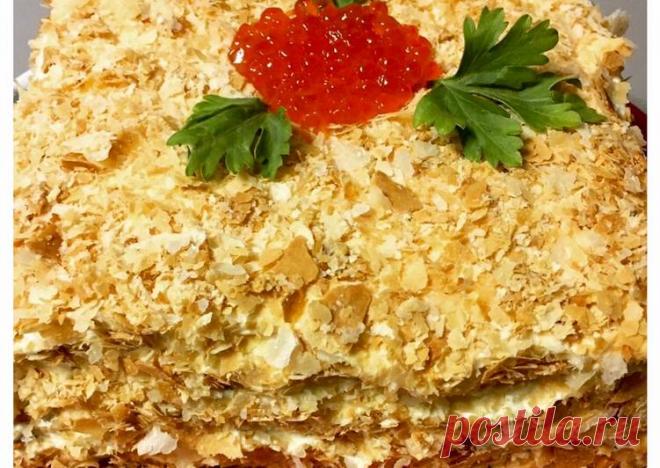 Закусочный слоёный торт «дамский каприз» с сырной прослойкой, лососем и подкопчёной икорочкой - пошаговый рецепт с фото. Автор рецепта Ирина 🌱🌳 . - Cookpad