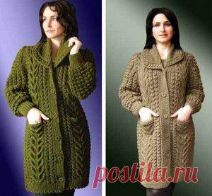 Удлиненный кардиган с отложным воротником