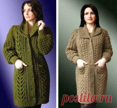 Удлиненный кардиган с отложным воротником