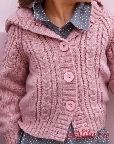 Кофта с капюшоном спицами. Jacket with hood spokes | Домоводство для всей семьи