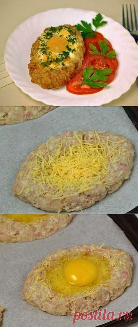 Нежные шницели с яйцом.