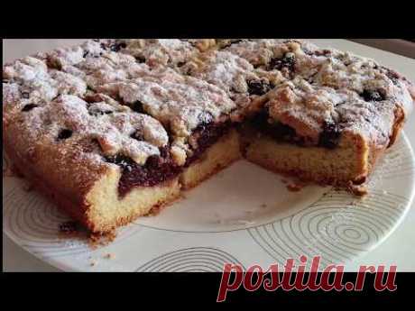 Рассыпчатый пирог с ягодами. Песочное тесто