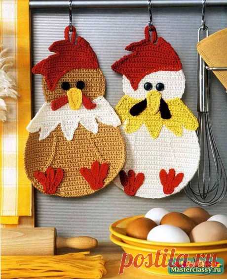 Украшение к Пасхе крючком.