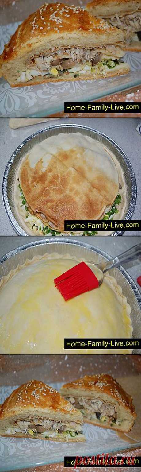 Кулинарные рецепты Курник с курицей и грибами » Кулинарные рецепты