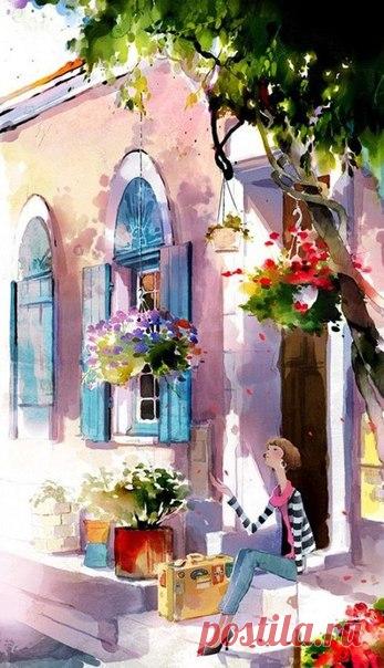 Художник, который понял, что такое счастье В суматохе дней мы совершенно забываем о простых вещах, которые делают нас счастливыми. Корейский художник Джи-Хук Ким в своих теплых и светлых иллюстрациях изобразил, из чего состоят наши моменты счастья