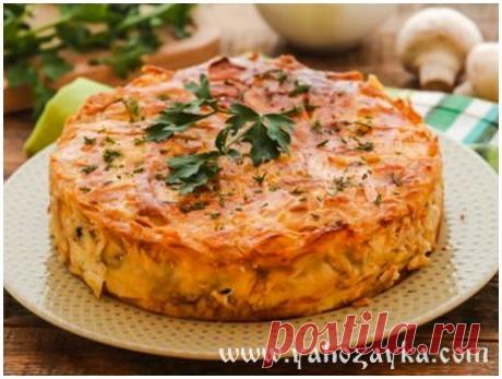 Блинный пирог рецепт. Блинный пирог с сыром и грибами | Я Хозяйка