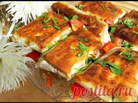 Конвертики из лаваша с начинкой