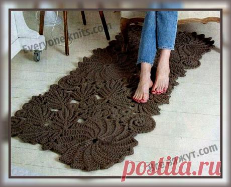 Вяжем крючком винтажный коврик. | Все вяжут.сом/Everyone knits.com | Яндекс Дзен