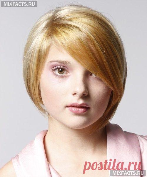 прически для круглого лица