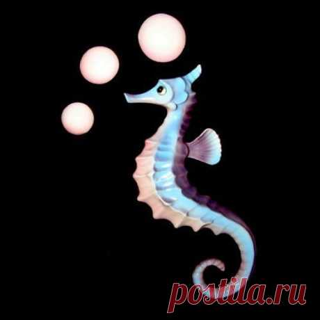 Vintage ENESCO MAJESTIC SEAHORSE WALL PLAQUE Hanging for Mermaids &amp; F…