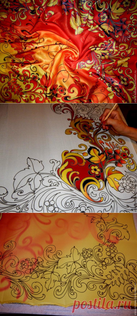 Хохлома: мастер-класс по холодному батику