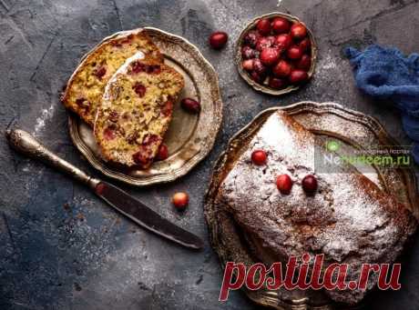 Апельсиновый кекс с клюквой и орехами | Пошаговые рецепты с фото