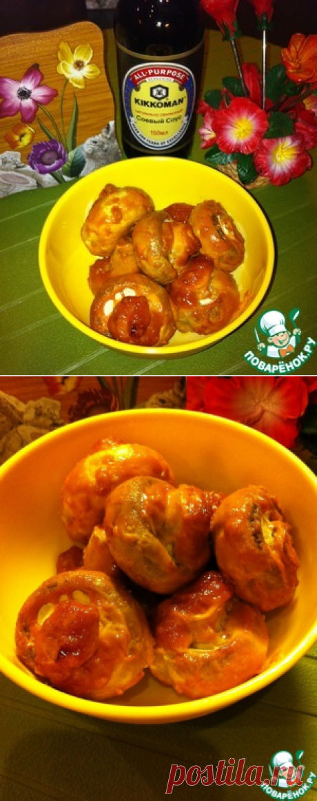 Сочные и ароматные запеченные шампиньоны - кулинарный рецепт