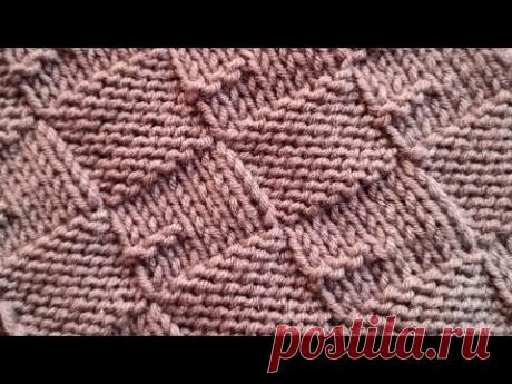 ТЕНВОЙ УЗОР СПИЦАМИ НА ФОНЕ ШАХМАТНОГО переплетения❤️➡️🧶knitting pattern.