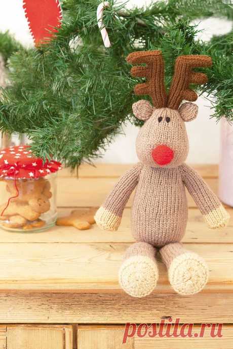 Knitting pattern: Toy reindeer - Free knitting patterns