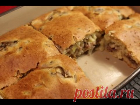 заливной пирог с мясом/Hackfleischauflauf in der Ofenhexe von Pampered Chef