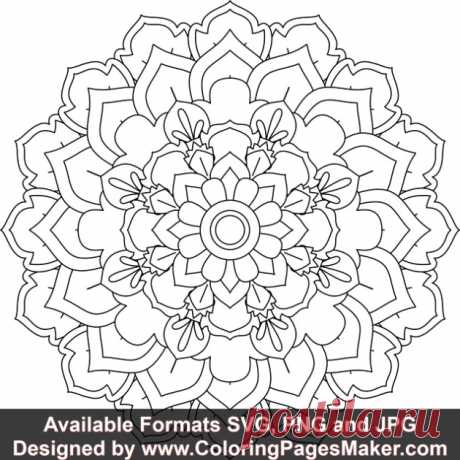 SVG Mandala Art #243 &amp;#8211; ColoringPagesMaker