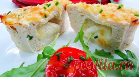Куриные маффины с сюрпризом, пошаговый рецепт с фото