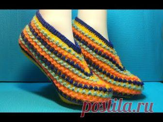 ТАПОЧКИ ИЗ ОСТАТКОВ ПРЯЖИ#269