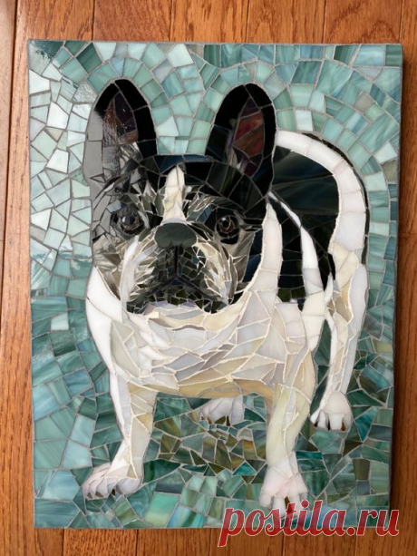 Custom stained glass mosaic by Luba Zwick