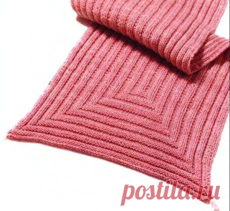 Шарф с геометрическим рисунком (Diy) / Вязание /