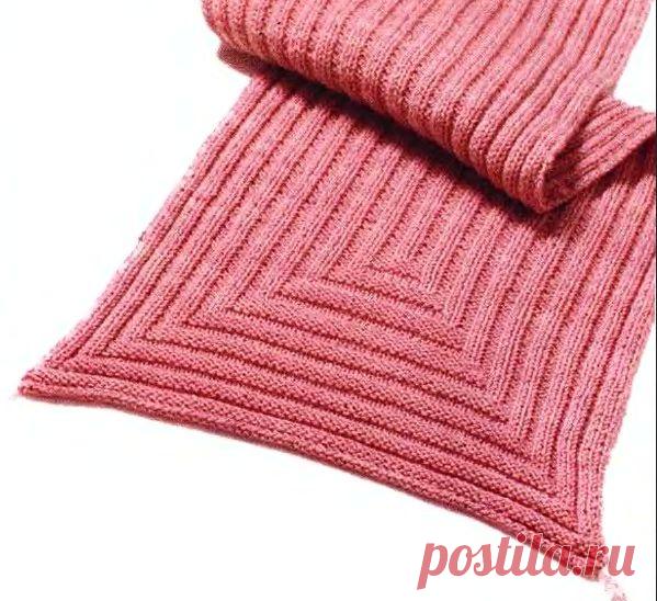 Шарф с геометрическим рисунком (Diy) / Вязание /