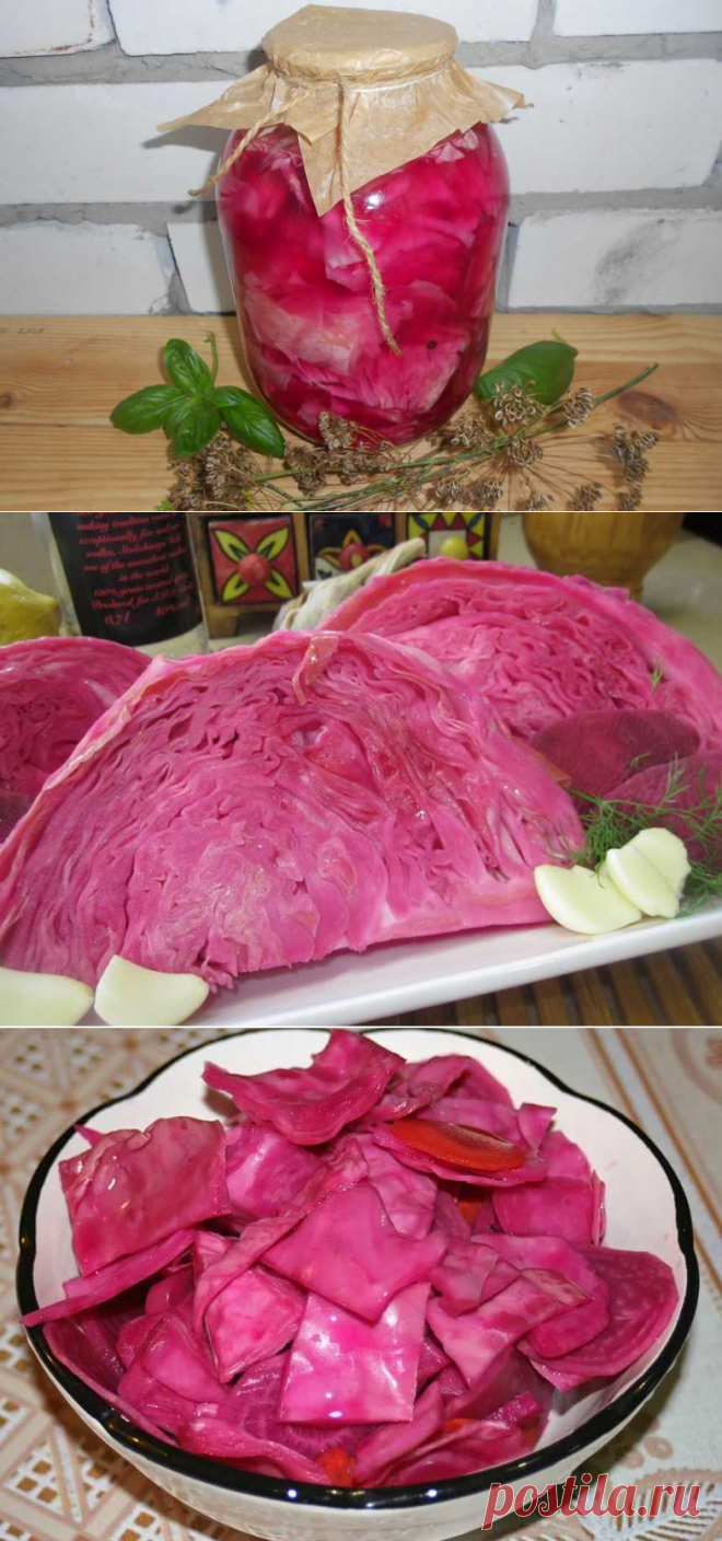 Вкусная квашеная капуста быстрого приготовления со свеклой