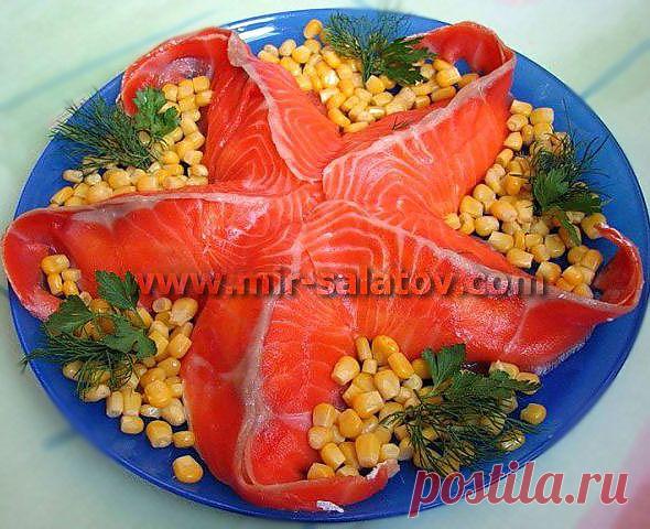 Праздничные салаты с фото. Салат Морская звезда