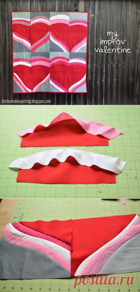 Moda Bake Shop: My Improv Valentine Wall Quilt