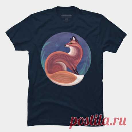 Red Fox On The Night Background. T Shirt By Yulla Design By Humans