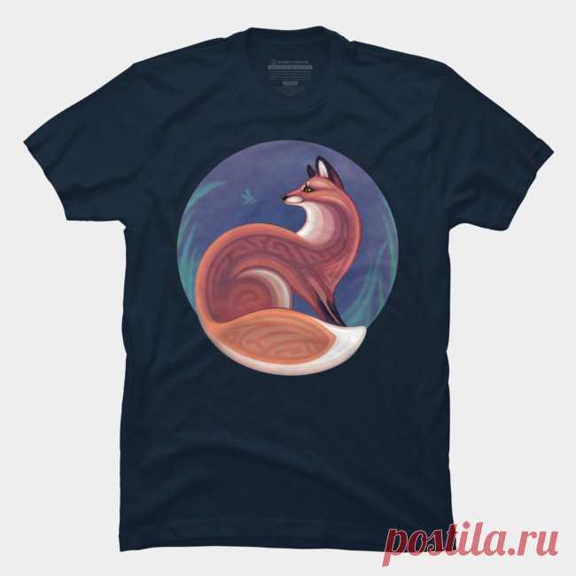 Red Fox On The Night Background. T Shirt By Yulla Design By Humans
