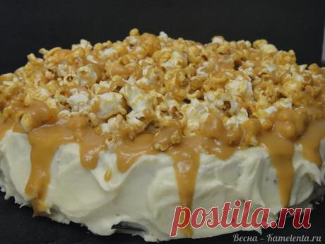 Шоколадный торт с абрикосовой прослойкой и заварным сметанным кремом