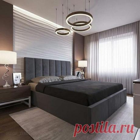 Стильный дизайн cпальни.