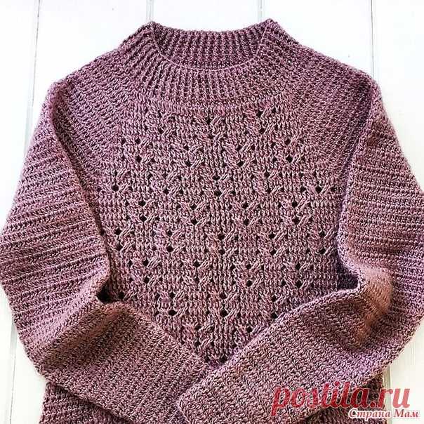 Розовый джемпер с рукавами реглан крючком
#крючок #вязаный_джемпер #вязаный_узор #узор_крючком

Мохеровый свитер с рельефными узорами крючком от @lily knitting
Мохер от Nako (Состав: 40% мохер, 60% акрил) https://5motkov.ru/catalog/mohair-elegant/

Схема узора (описание):
1 ряд: 2п пропустите, 2 лицевых рельефных столбика (далее лиц рел ст) с 2 накидами (далее 2н), 2 лиц рел ст с 2н позади 1-й группы п за пропущ. п.; 2п пропустите, 2 лиц рел ст с 2н, 2 лиц рел ст с 2н пере...