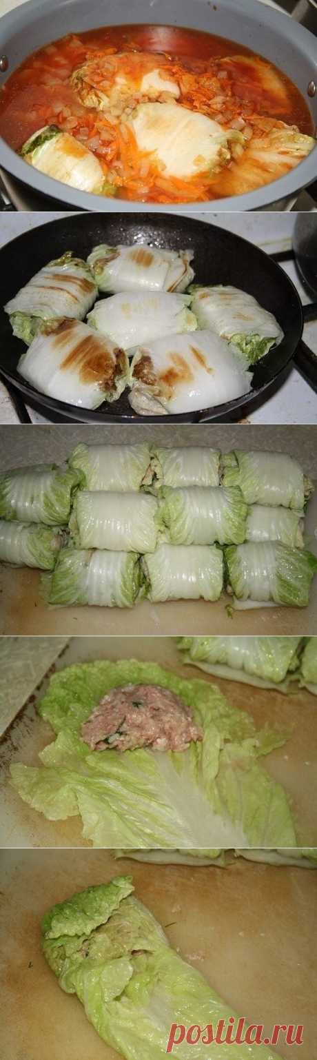 Домашние голубцы из пекинской капусты