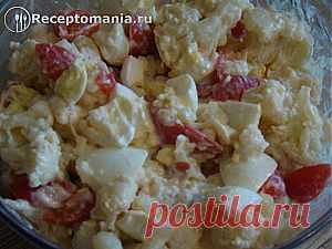 Салат из цветной капусты с помидорами и яйцами | ♨ Рецепты для Вас