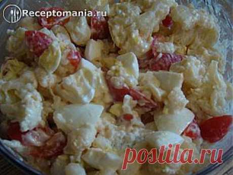 Салат из цветной капусты с помидорами и яйцами | ♨ Рецепты для Вас
