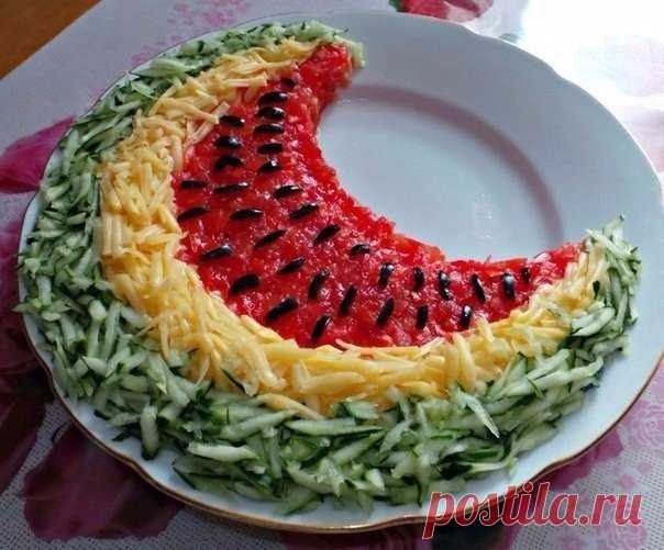 Восхитительный салат! Очень красивый и вкусный! Украшение праздничного стола!👍  / Взлом логики