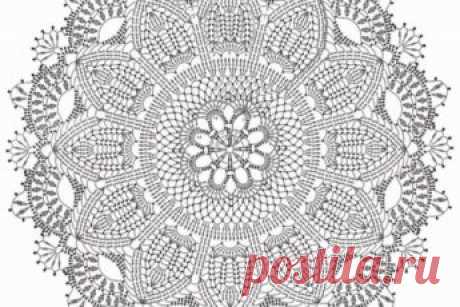Много схем очень красивых салфеток крючком